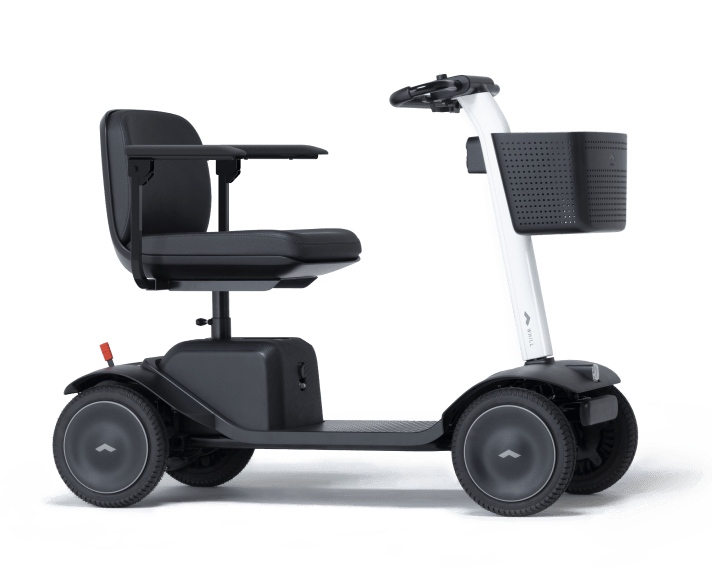 電動車椅子の側面図